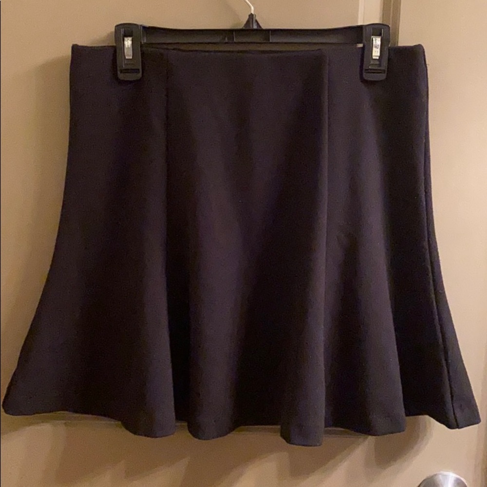 Black Fit and Flare Mini Skirt